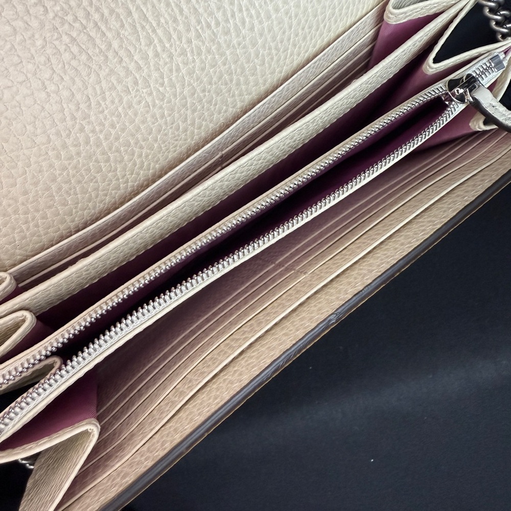 Gucci Ivory White Leather Dionysus Wallet on Chain (WOC) Bag - Picture 14 of 16